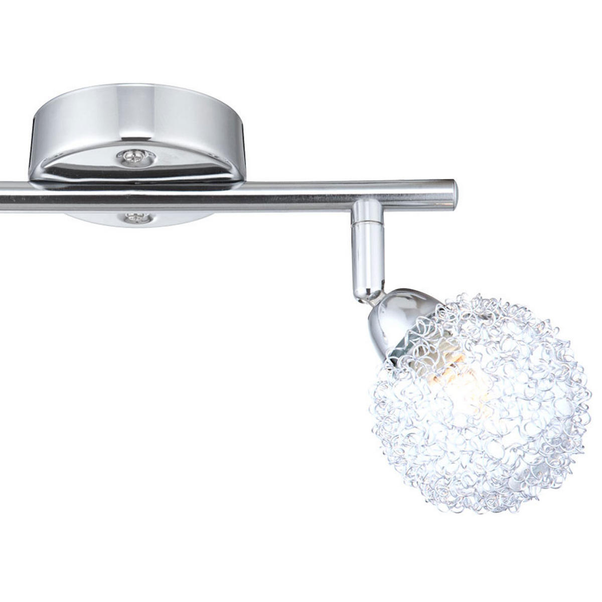 LED DECKENLEUCHTE ORINA Silber Aluminium Geflecht - Silberfarben, Metall (25/8/17cm) - Globo Lighting