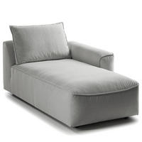 MODULLONGCHAIR - Hellgrau, Holz/Textil (170/82/105cm) - home24