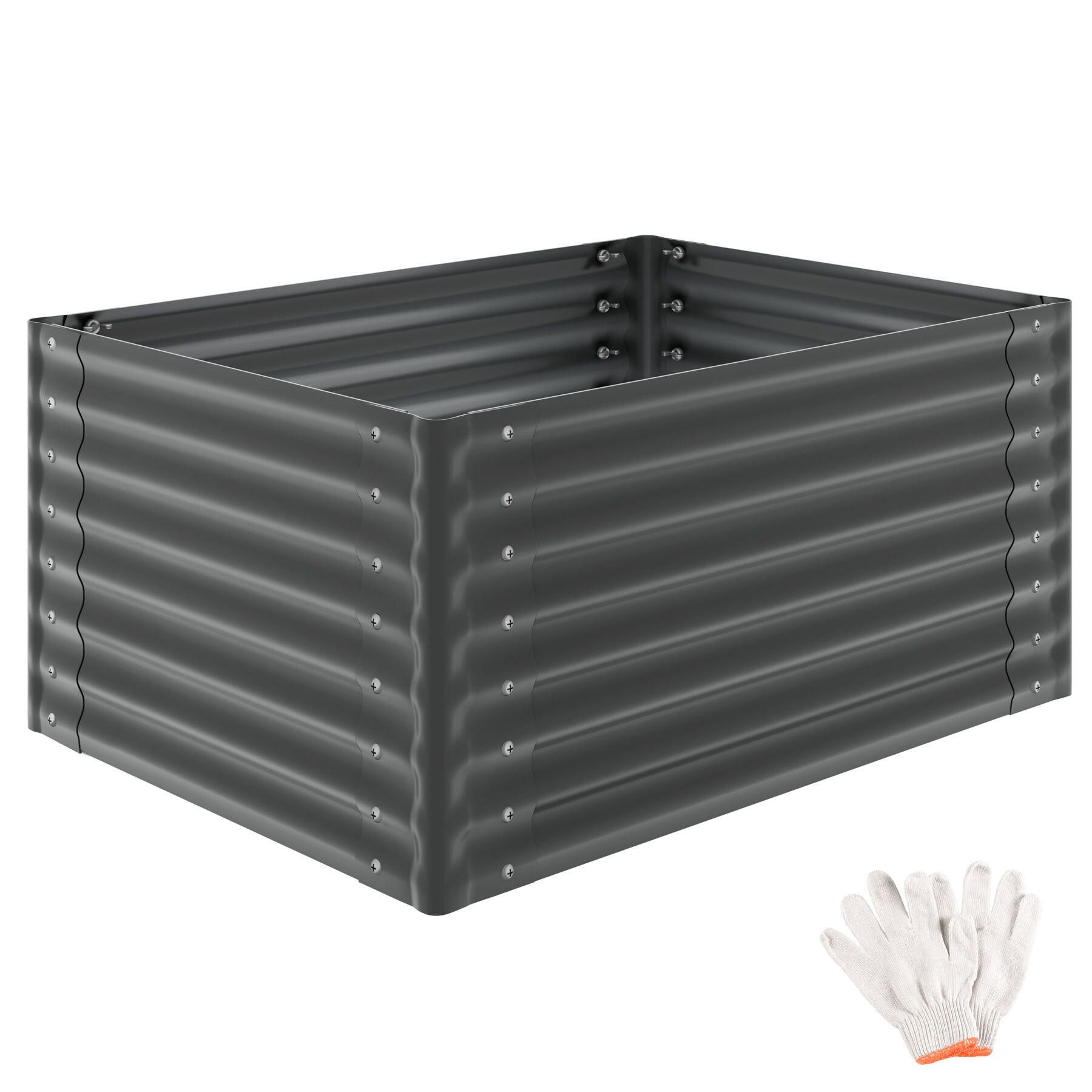 HOCHBEET Salvia verzinkt, 120 x 90 x 62 cm, 650 l, grau - Grau, Metall (90/62/120cm) - tectake