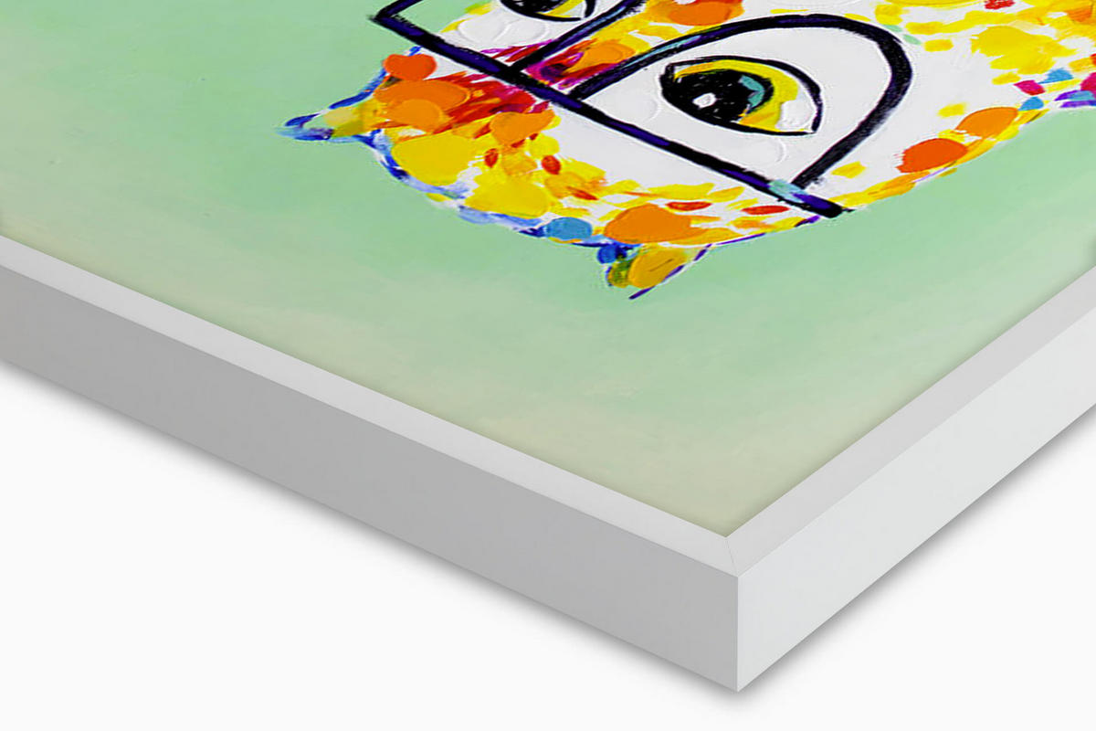 OLEJOMAĽBA 90/60 cm, Zvieratá - viacfarebná/zelená, drevo/textil (90/60cm) - KUNSTLOFT