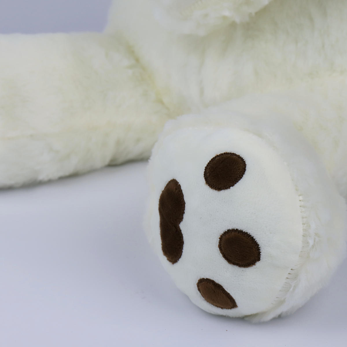 PLÜSCHTIER Bär hält Herz Teddy 90cm - Weiß, Textil (30/40cm) - Vercart