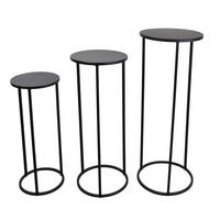 BEISTELLTISCH Nest Schwarz - Schwarz, Metall (30/30/70cm) - LOFT42