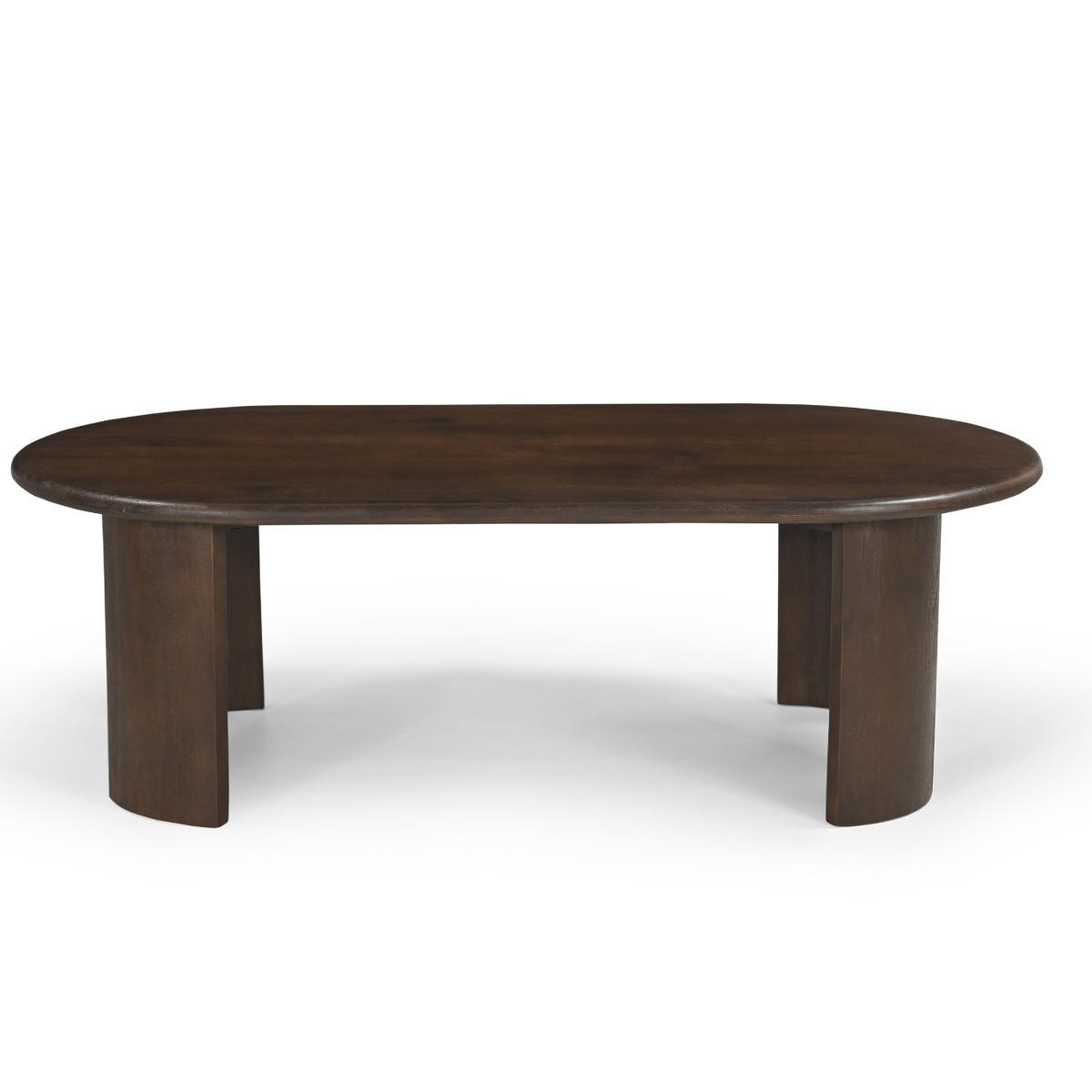 COUCHTISCH Oval 120cm aus Mangoholz, dunkelbraun - Dunkelbraun, Holz (120/65/38cm) - Giga Meubel