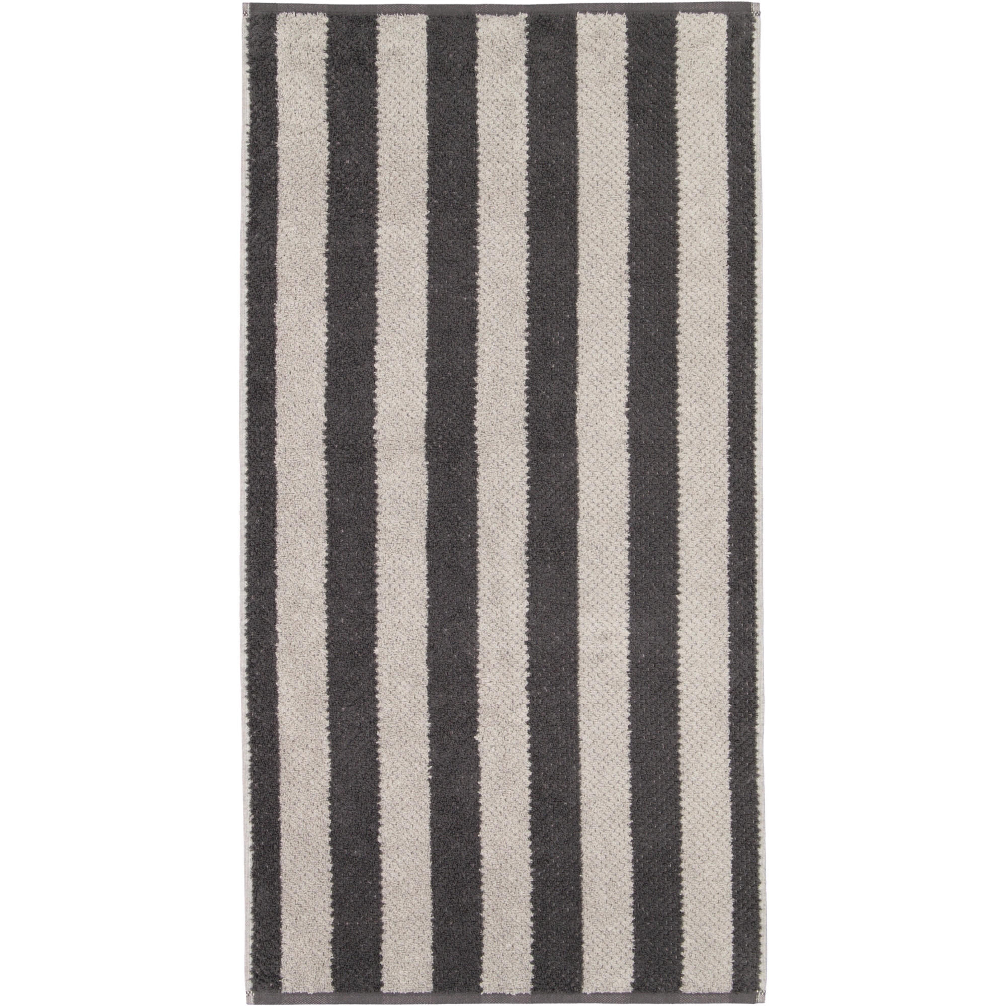 HANDTÜCHER PURE STRIPES 6502 BASALT - 77 - Grau, Textil (50/100cm) - Cawoe