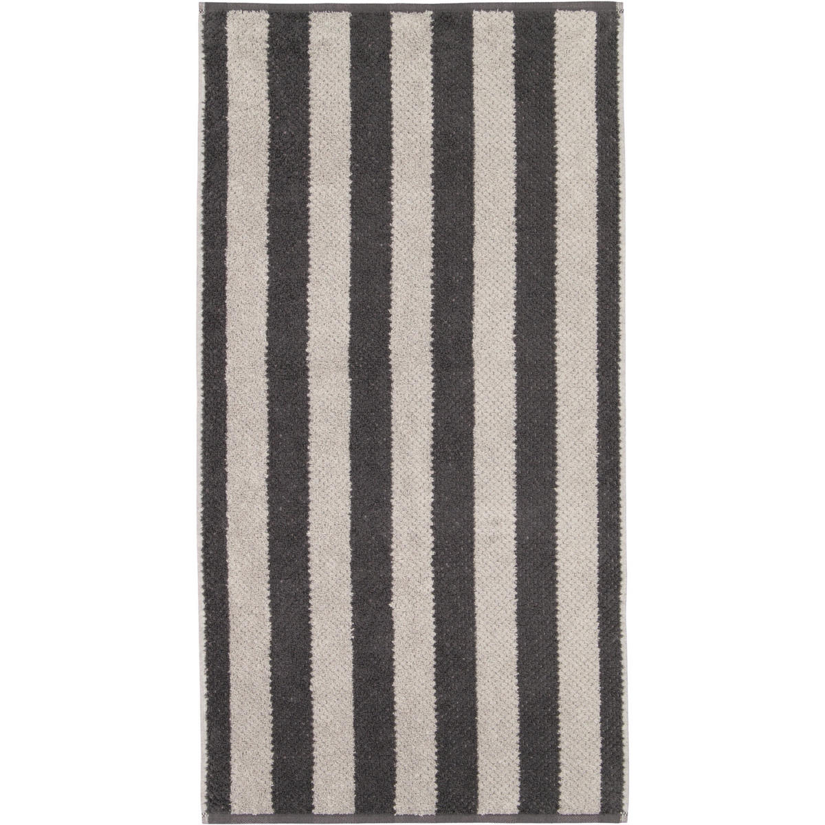 HANDTÜCHER PURE STRIPES 6502 BASALT - 77 - Grau, Textil (50/100cm) - Cawoe