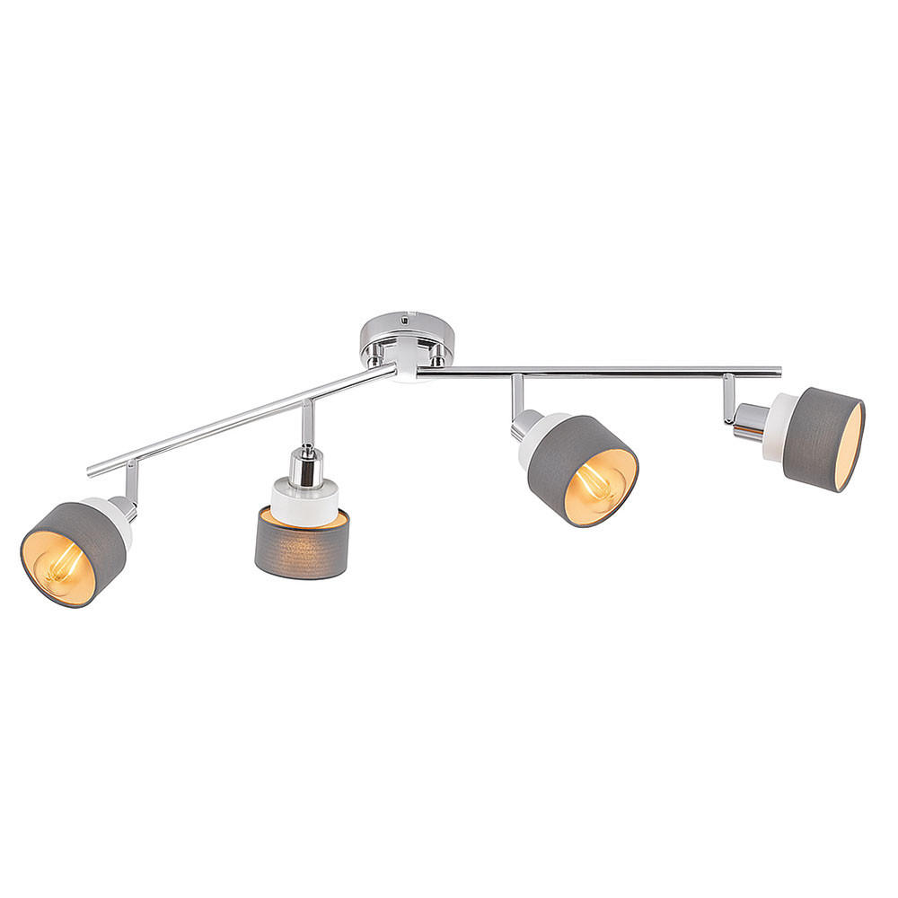 LED DECKENLEUCHTE Stahl Silber - Silberfarben, Metall (85/9/20.2cm)