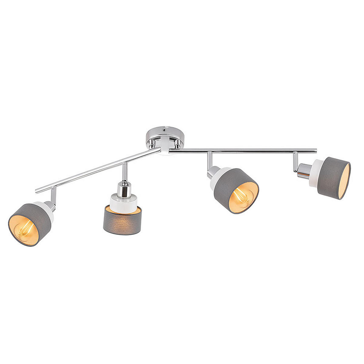 LED DECKENLEUCHTE Stahl Silber - Silberfarben, Metall (85/9/20.2cm)