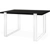 ESSTISCH Lilo rechteckig ausziehbar, Schwarz 120-220/80/76 cm - Schwarz/Weiß, Holzwerkstoff/Metall (120/80/76cm) - WFL GROUP