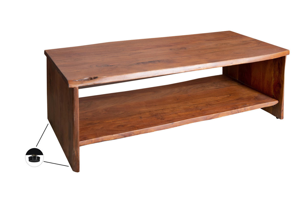 COUCHTISCH DAHLIA - Braun/Naturfarben, Akazienholz/Holz (60/120/40cm) - SAM