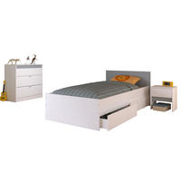KINDERZIMMER-SET 4-tlg. Parisot Pirouette 26 Holzdekor Weiß - Weiß, Kunststoff (100/1/200cm) - 58aufmkessel