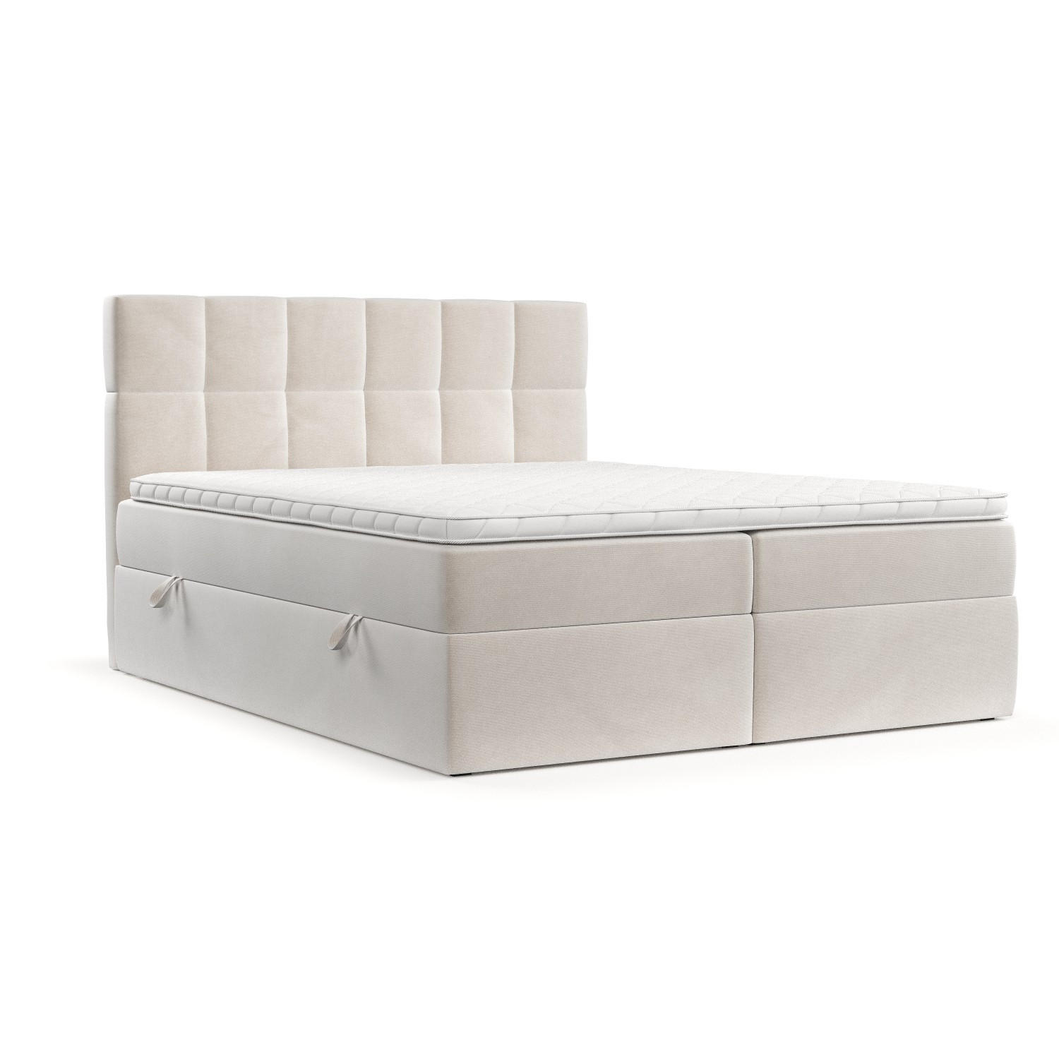 POSTEL BOXSPRING VARENO 140/200 Krémová - černá/krémová, kov/dřevo (140/200cm) - AltaBeds