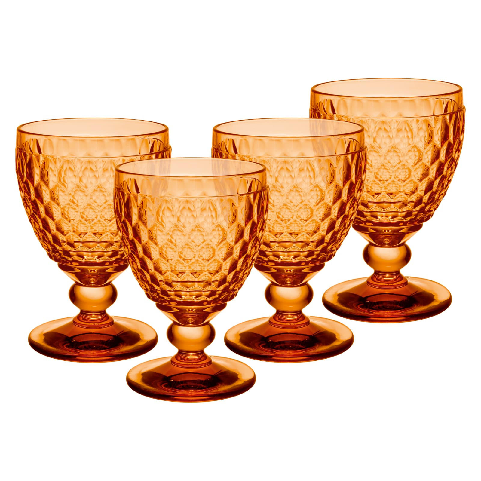 WASSERGLÄSER Boston Coloured Apricot 400 ml 4er Set - Orange, Glas (0.4L) - Villeroy & Boch