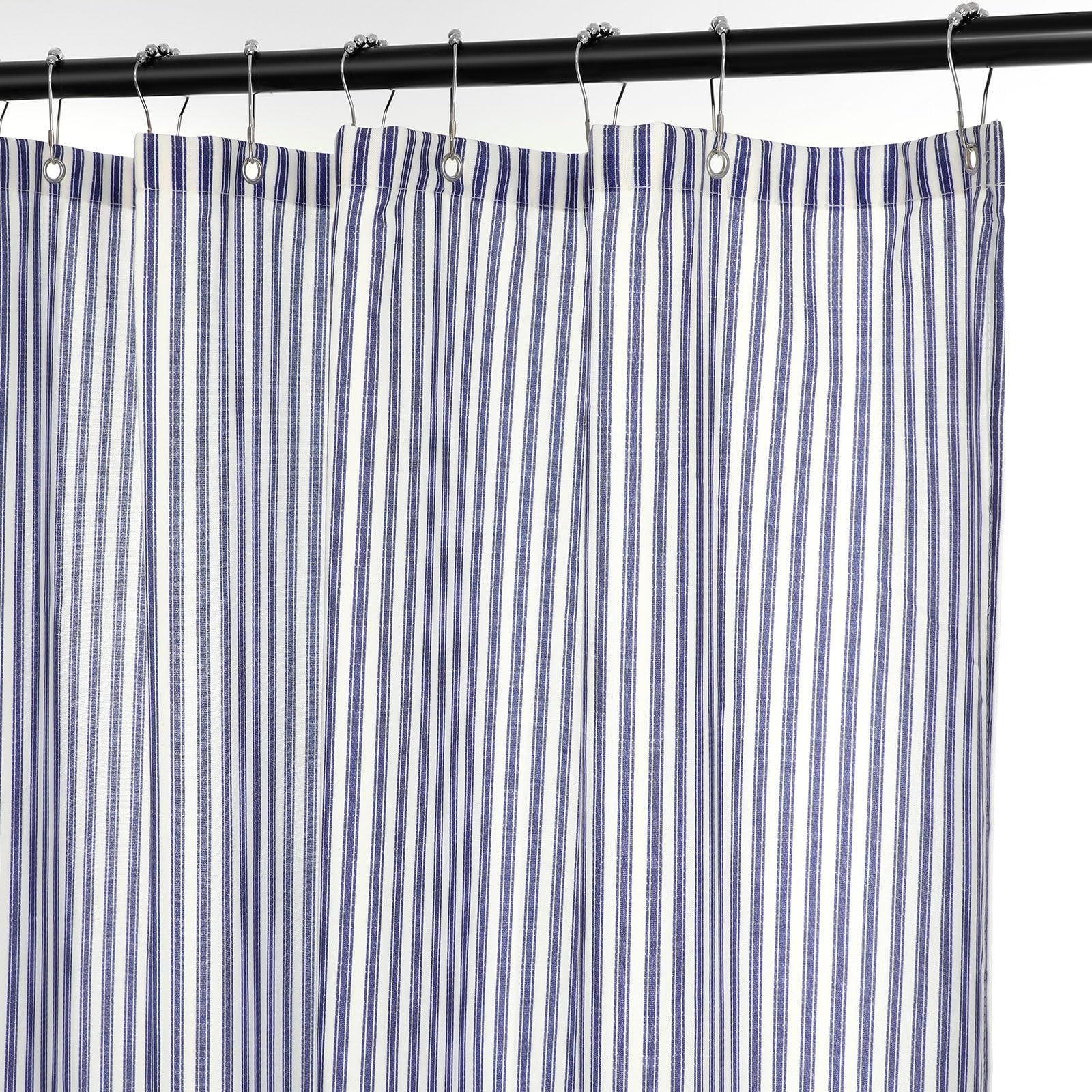 DUSCHVORHANG, blau-weiß gestreiftes Muster, 180 x 180 cm - Lila, Textil (180/180cm)