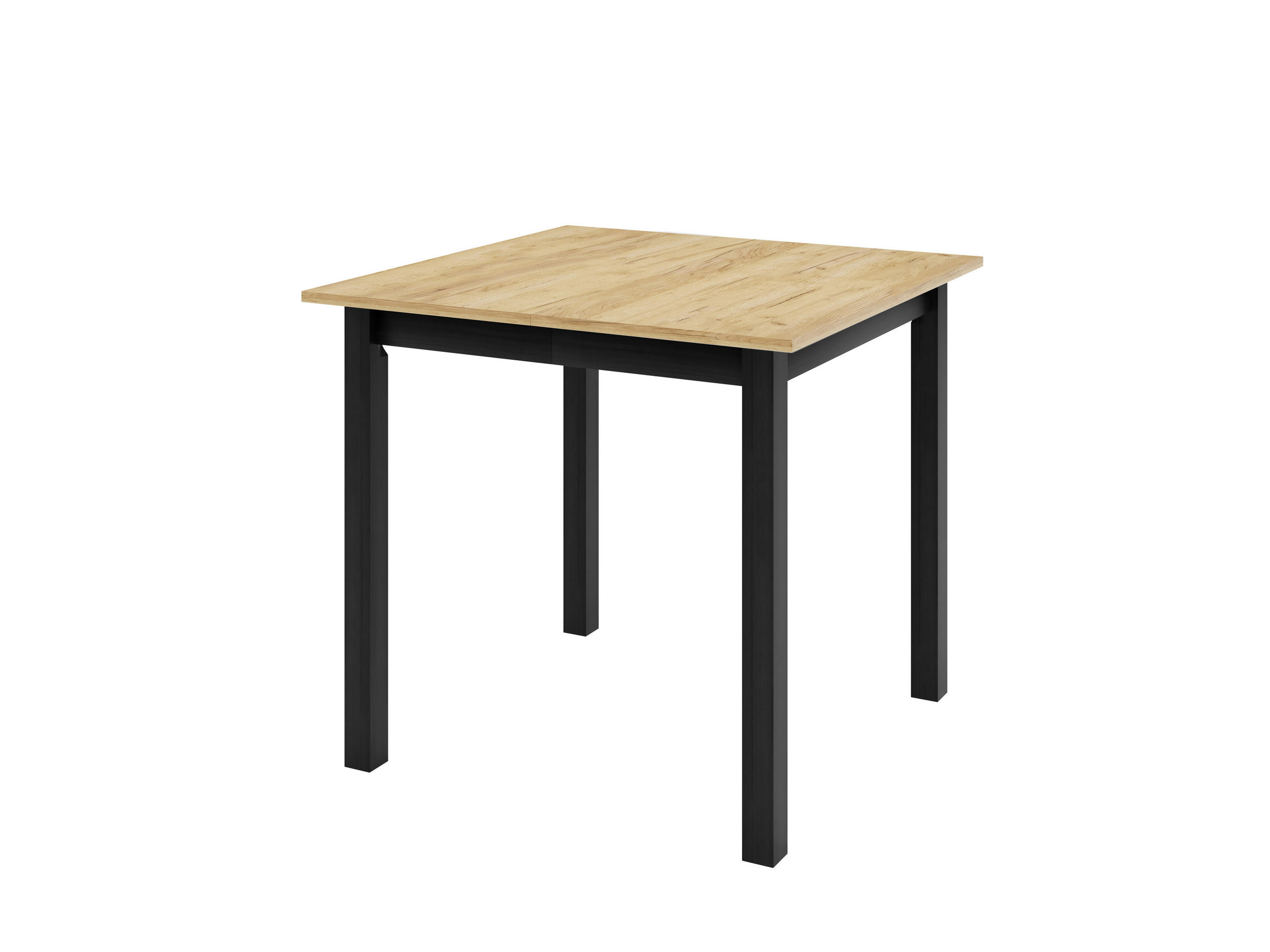 ESSTISCH MARCO P Ausziehbar 85 - 125 / 85 x 77 cm - Goldfarben/Schwarz, Holz (85/85/77cm) - MASSENO