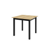 ESSTISCH MARCO P Ausziehbar 85 - 125 / 85 x 77 cm - Goldfarben/Schwarz, Holz (85/85/77cm) - MASSENO