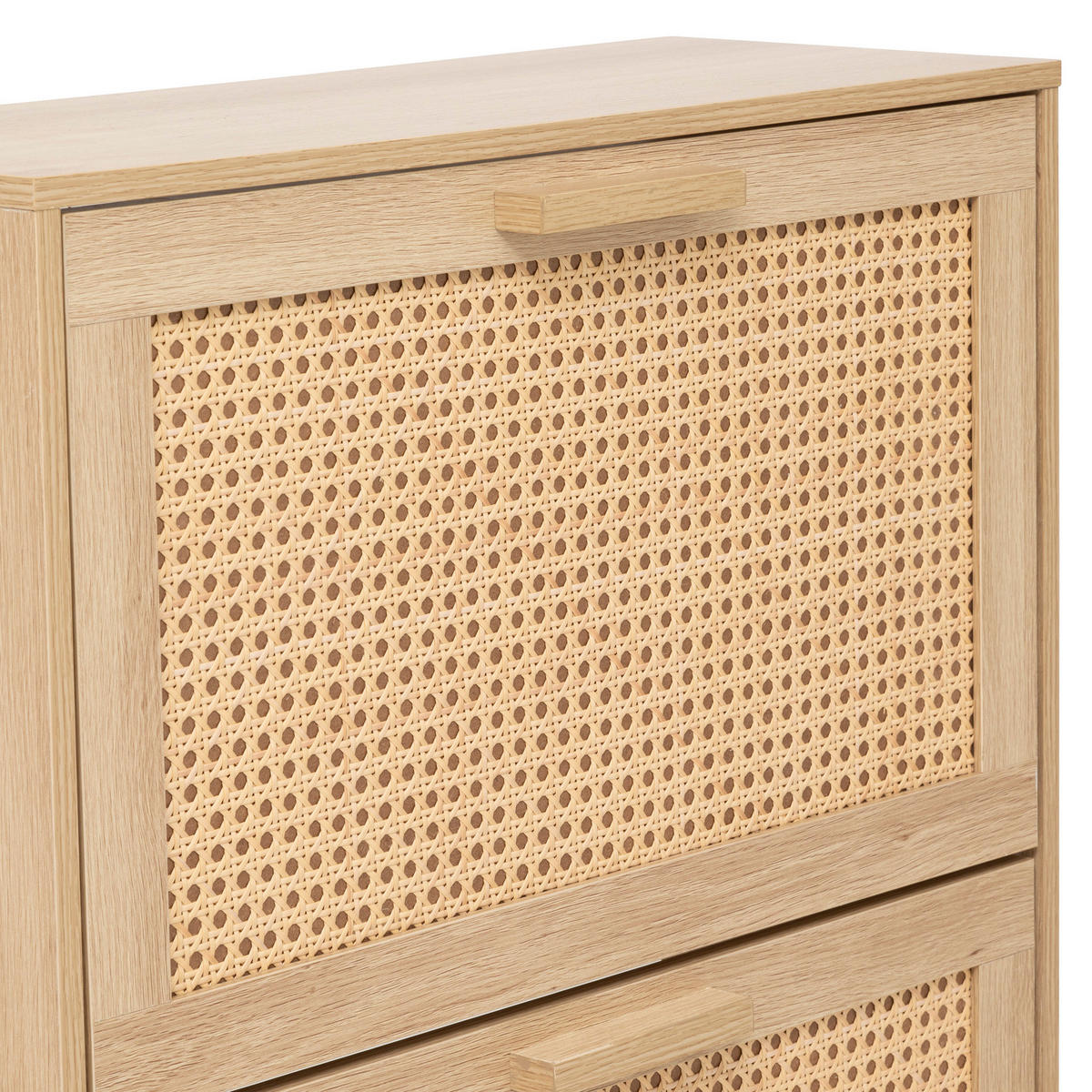 SCHUHSCHRANK Wiener Geflecht Cane 60/24/113 cm - Braun, Holzwerkstoff (24/113/60cm) - 5five Simply Smart