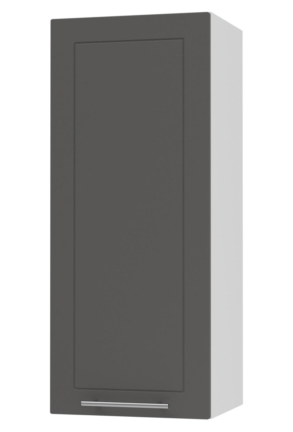KÜCHENHÄNGESCHRANK Kvantum W4/40 Graphit Matt / Weiß Matt 40 / 32,5 / 96cm - Graphitfarben/Weiß, Holz/Holzwerkstoff (40/96/32.5cm) - Feldmann-Wohnen