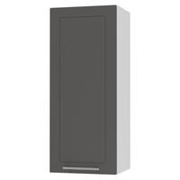 KÜCHENHÄNGESCHRANK Kvantum W4/40 Graphit Matt / Weiß Matt 40 / 32,5 / 96cm - Graphitfarben/Weiß, Holz/Holzwerkstoff (40/96/32.5cm) - Feldmann-Wohnen