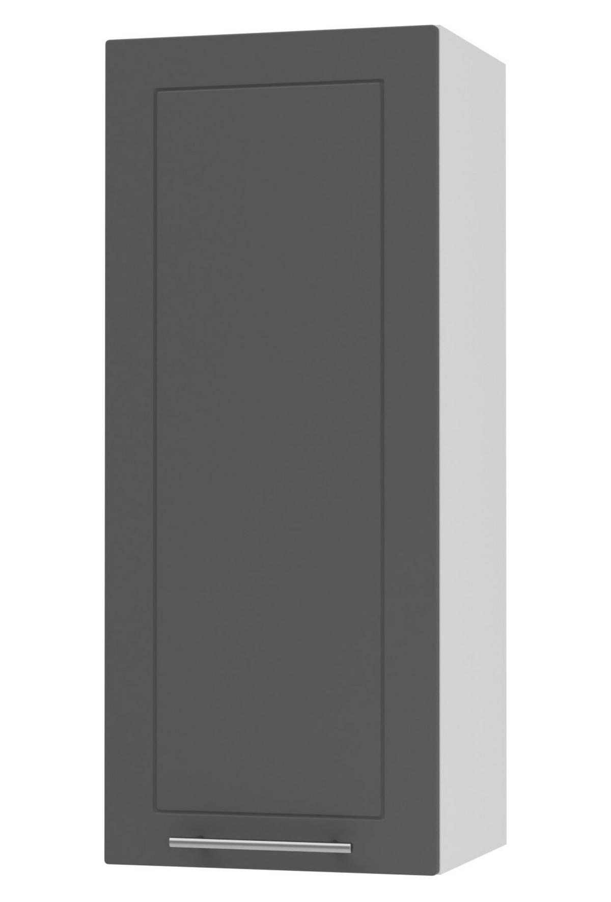KÜCHENHÄNGESCHRANK Kvantum W4/40 Graphit Matt / Weiß Matt 40 / 32,5 / 96cm - Graphitfarben/Weiß, Holz/Holzwerkstoff (40/96/32.5cm) - Feldmann-Wohnen