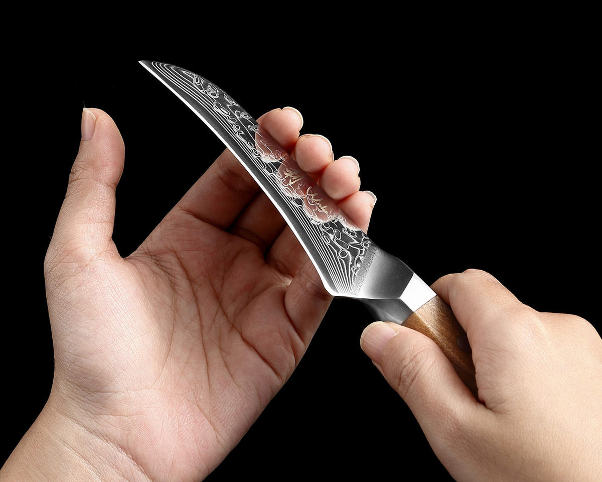 SCHÄLMESSER 8,5 cm - Braun, Metall (20cm) - Wakoli