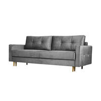 SCHLAFOSOFA Floro 3-Sitzer Stoff Monolith Silber - Silberfarben, Holz/Textil (227/92/98cm) - Kaiser Möbel