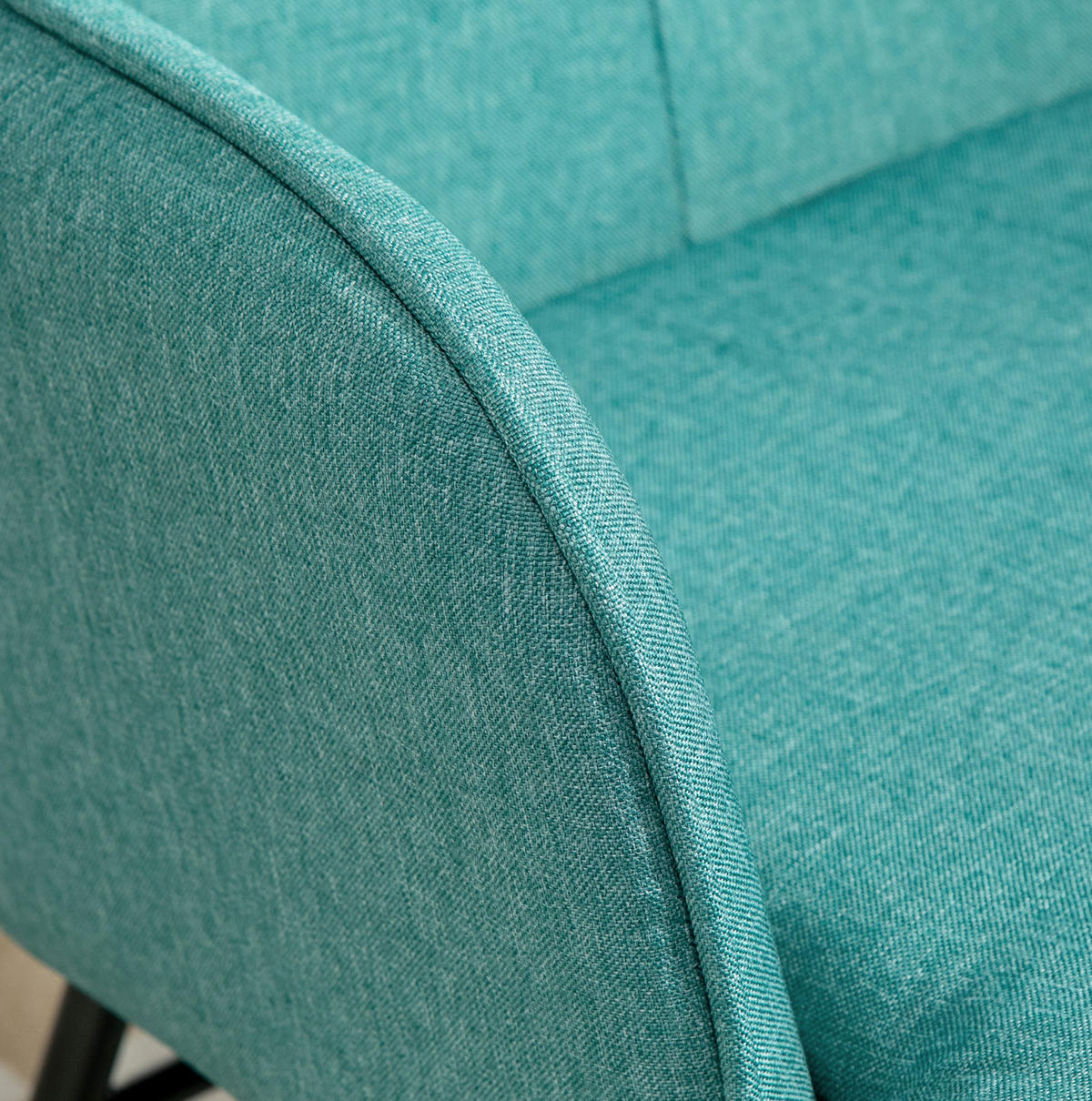 SCHAUKELSTUHL 64/89/90 cm in Dunkelgrün mit Hocker und hoher Rückenlehne - Dunkelgrün, Textil (89/90/64cm) - Flora Grace