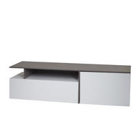 TV-RACK Beton Dekor, weiß - Weiß/Grau, Holz (161/45/40cm) - MCW