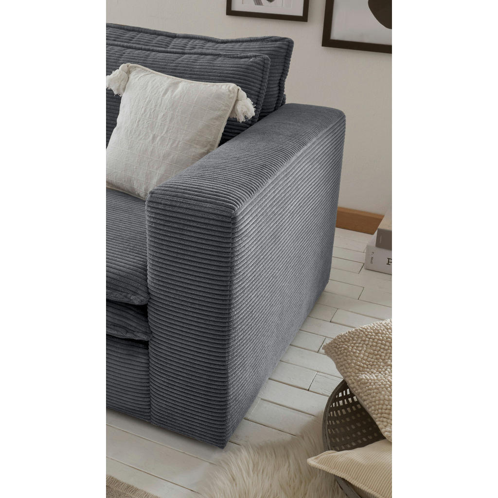 Thumbnail - Furn.Design Loveseat, Grau, Holz, Textil, Nachbildung, 110x83x161 cm, Wohnzimmer, Sessel, Polstersessel