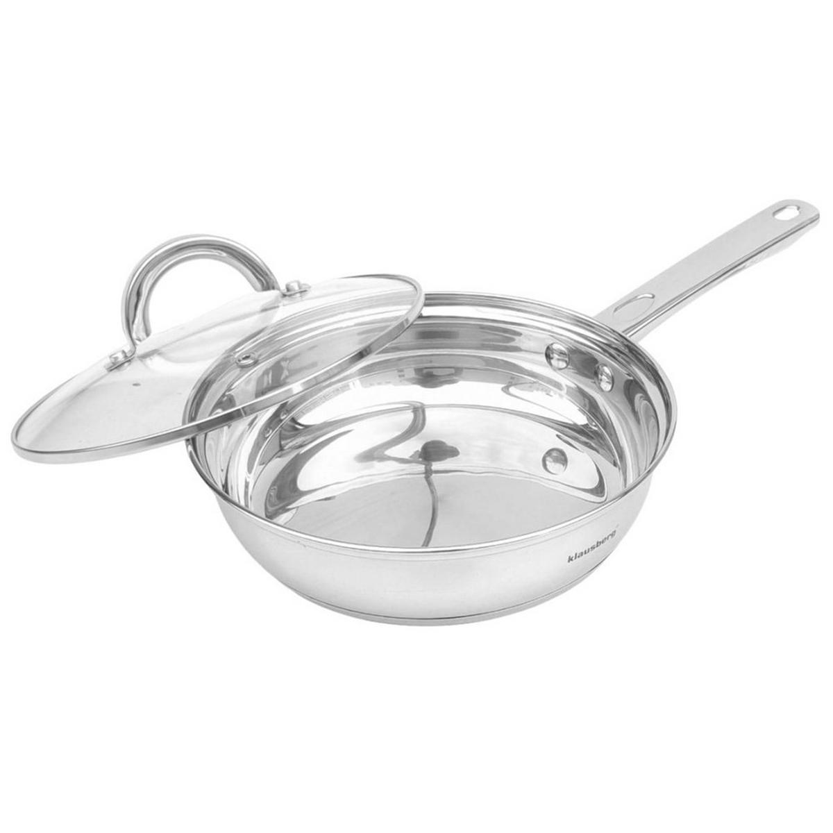 PFANNE Silber 20/20/5.5 cm KB7606 - Silberfarben, Metall (20cm) - Klausberg 