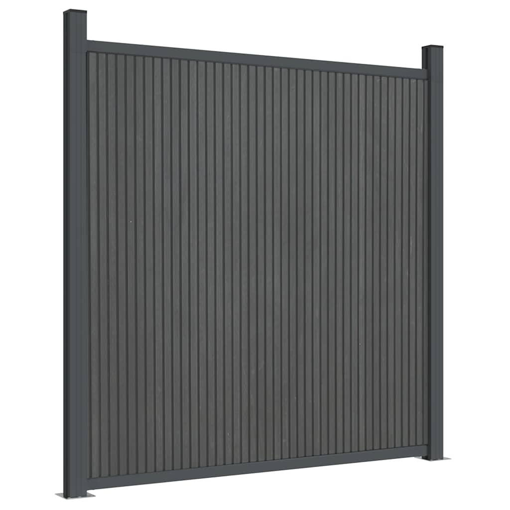 vidaXL Gartenzaun Grau 180x186 cm