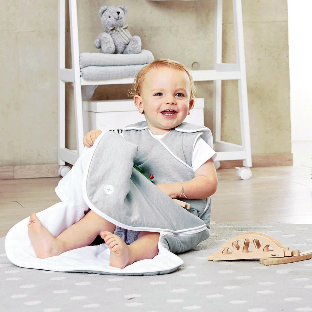 Thumbnail - nordic coast company Babyschlafsackgrau, Grau, Textil, 38x60 cm, Schlafen, Babybett-Ausstattung, Babyschlafsack