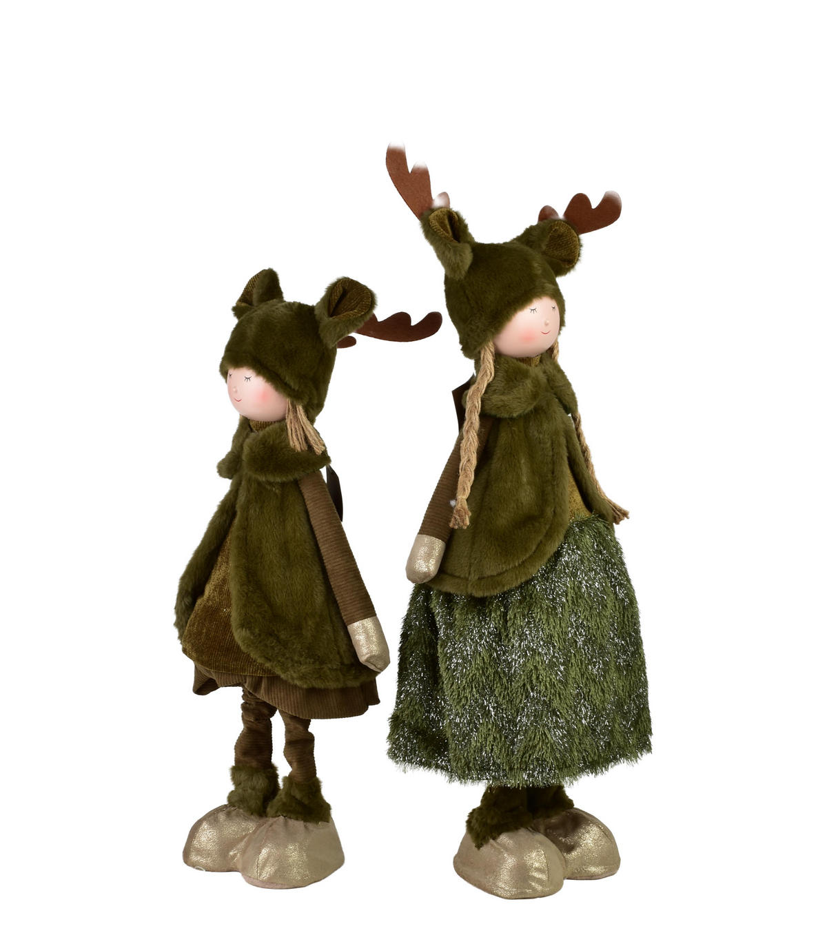PLÜSCHFIGUR Santa Lila Olivgrün - Grün, Textil (20/67/25cm) - Mondex