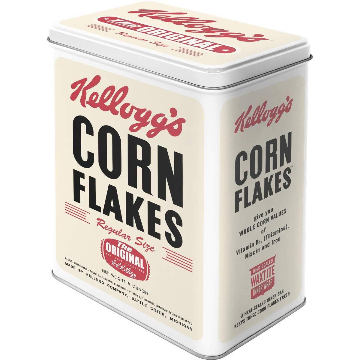 VORRATSDOSE L Kellogg's Kellogg's Corn Flakes Retro Package - Multicolor, Metall (14/20/10cm) - Nostalgic-Art