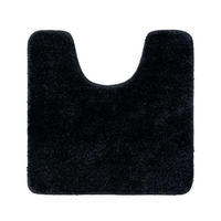 WC Vorleger U-Form Schwarz 45 x 45 cm - Schwarz, Textil (45/45cm)