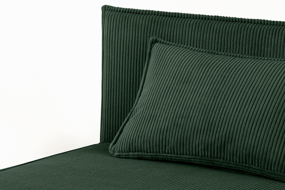 JUGENDBETT ROTI Einzelbett mit Bettkasten, 90x200cm, Bett mit Bonellmatratze, mit Rückenlehne - Dunkelgrün/Schwarz, Holz/Holzwerkstoff (92/200cm) - KONSIMO®