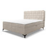 BOXBETT ROMA mit zwei Bettkästen H2/H3 Matratze und Topper 180 x 200 cm - Beige, Holzwerkstoff (180/200cm) - VENASI MÖBEL