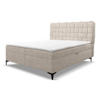 BOXBETT ROMA mit zwei Bettkästen H2/H3 Matratze und Topper 140 x 200 cm - Beige, Holzwerkstoff (140/200cm) - VENASI MÖBEL