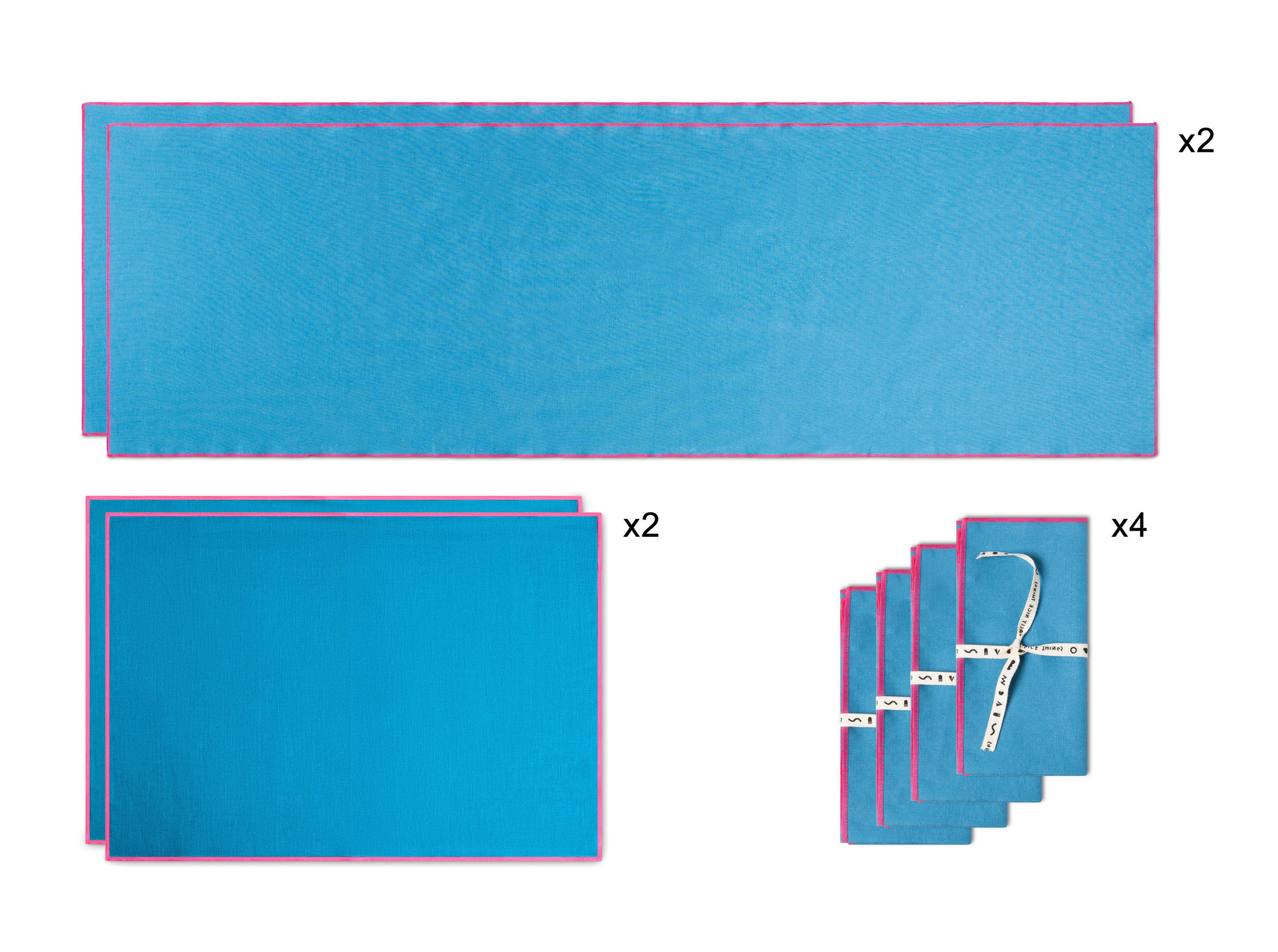 RNT By Really Nice Things Tischet Blau 40x130 cm