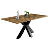 ESSZIMMERTISCH Elda 2 140 x 90 x 75 Esstisch Schwarzstahl/Plankeneiche - Hellgrau, Holz (140/90/75cm) - 58aufmkessel