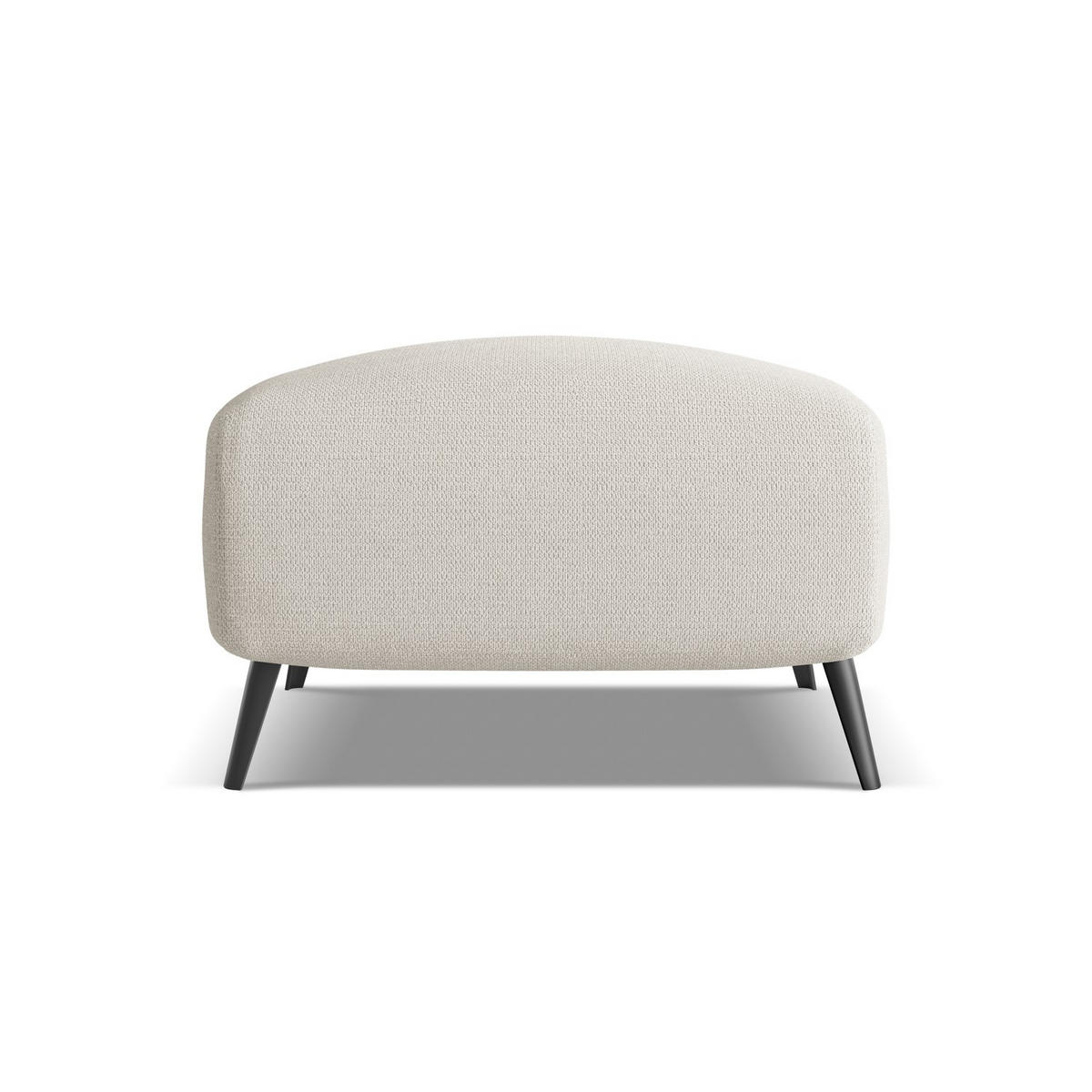 POUF Chenille Stoff Grau - Silberfarben/Schwarz, Textil/Metall (65/44/65cm) - LaMiaSofa