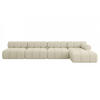ECKSOFA modulares Sofa Razon-L3 - 380x160x70 cm Beige Bouclé - Beige, Holzwerkstoff/Textil (380/160cm) - ALTDECOR