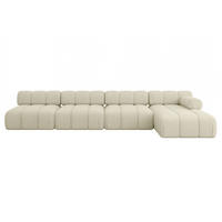 ECKSOFA modulares Sofa Razon-L3 - 380x160x70 cm Beige Bouclé - Beige, Holzwerkstoff/Textil (380/160cm) - ALTDECOR