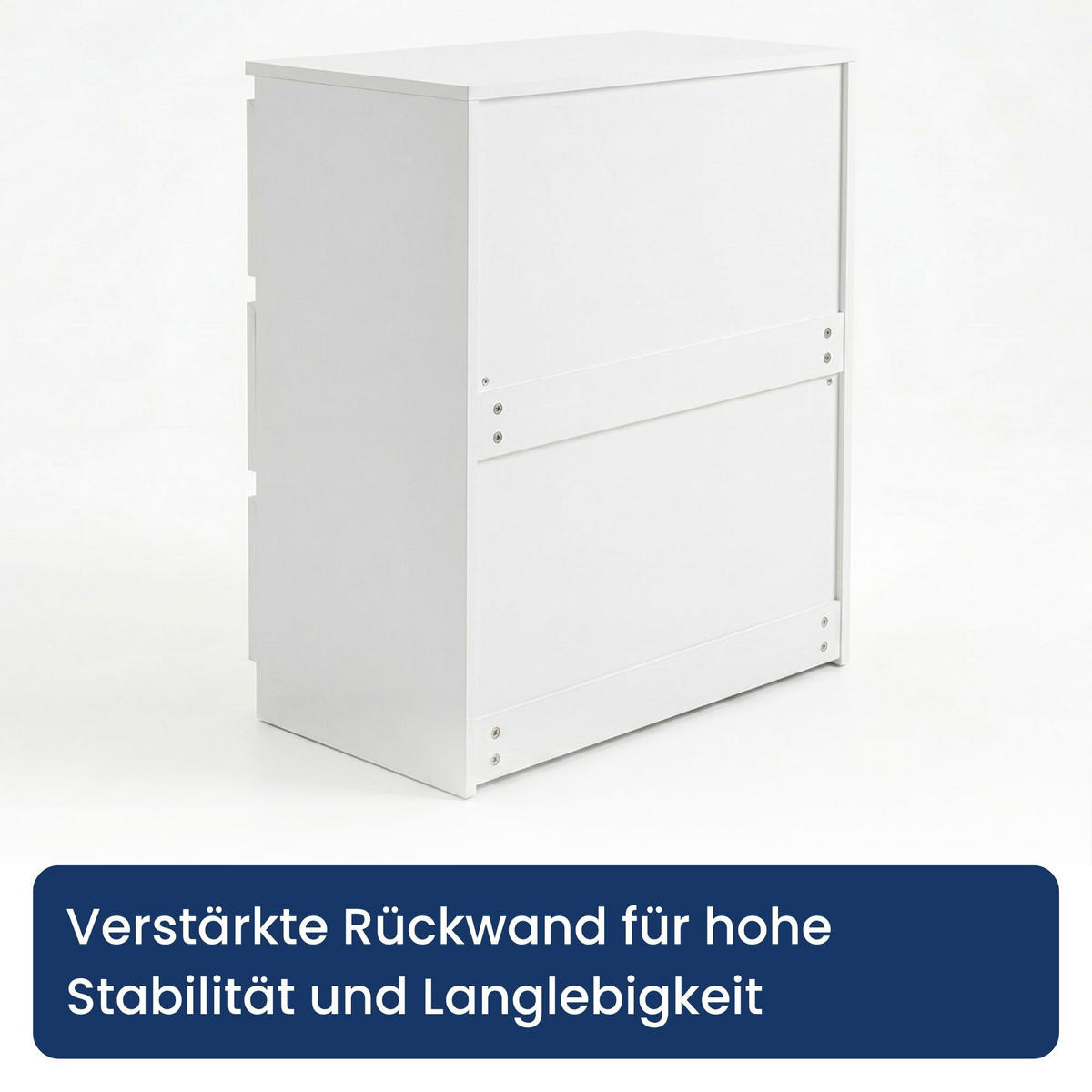 KOMMODE mit drei Schubladen in Weiß - Weiß, Holzwerkstoff (70/77/40cm) - Home Collective