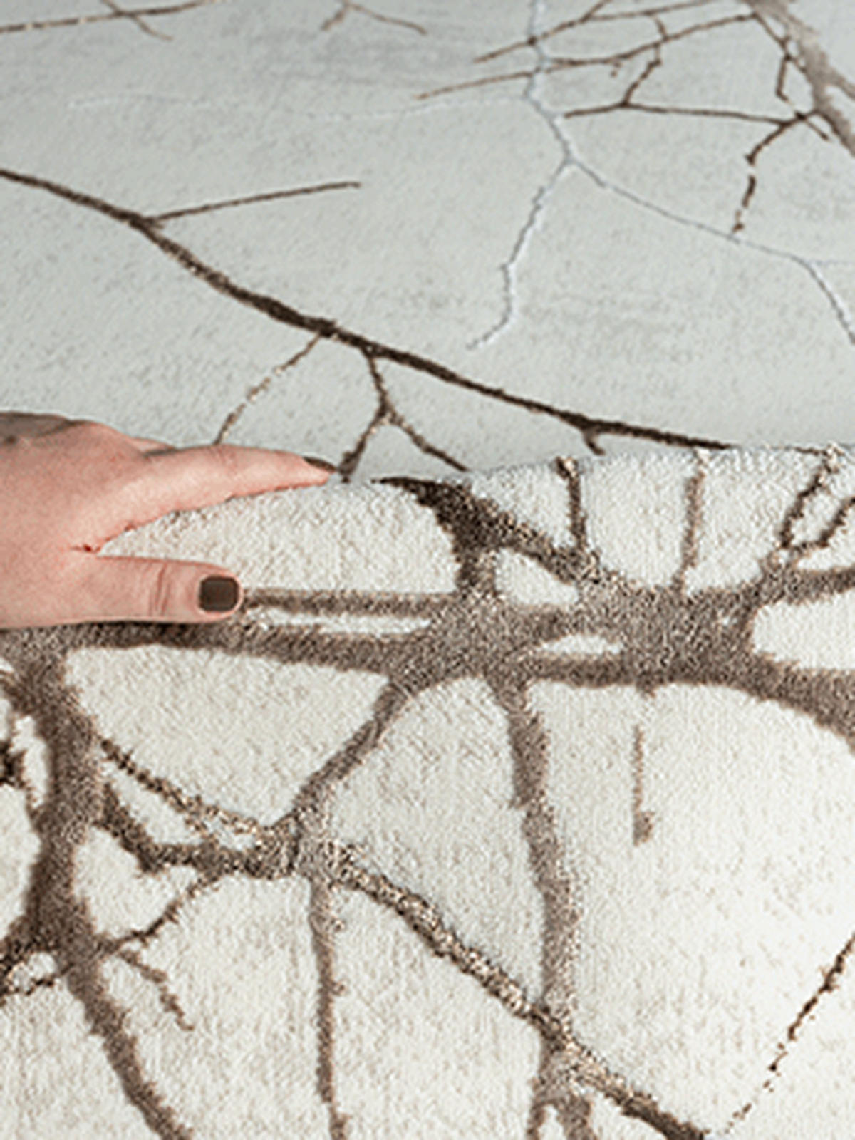 KURZFLORTEPPICH Abstrakt KAVALA Polyester Creme 160 x 230 cm - Beige, Textil (160/230cm) - KADIMA DESIGN