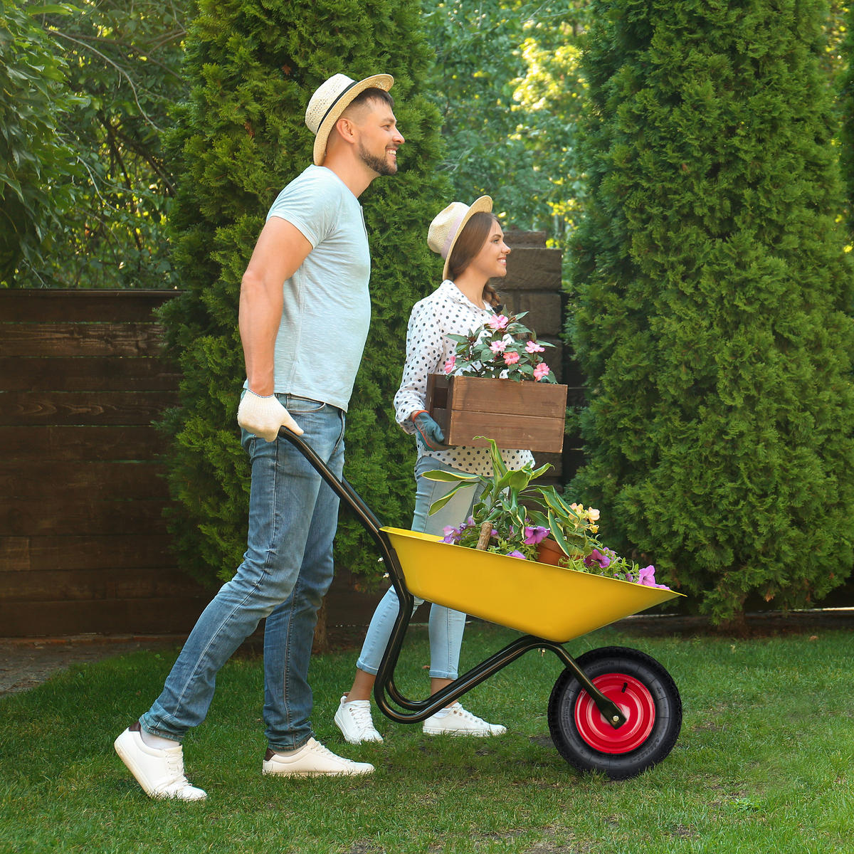 SCHUBKARRENRAD - Multicolor, Kunststoff/Metall (39/39/9cm) - Relaxdays