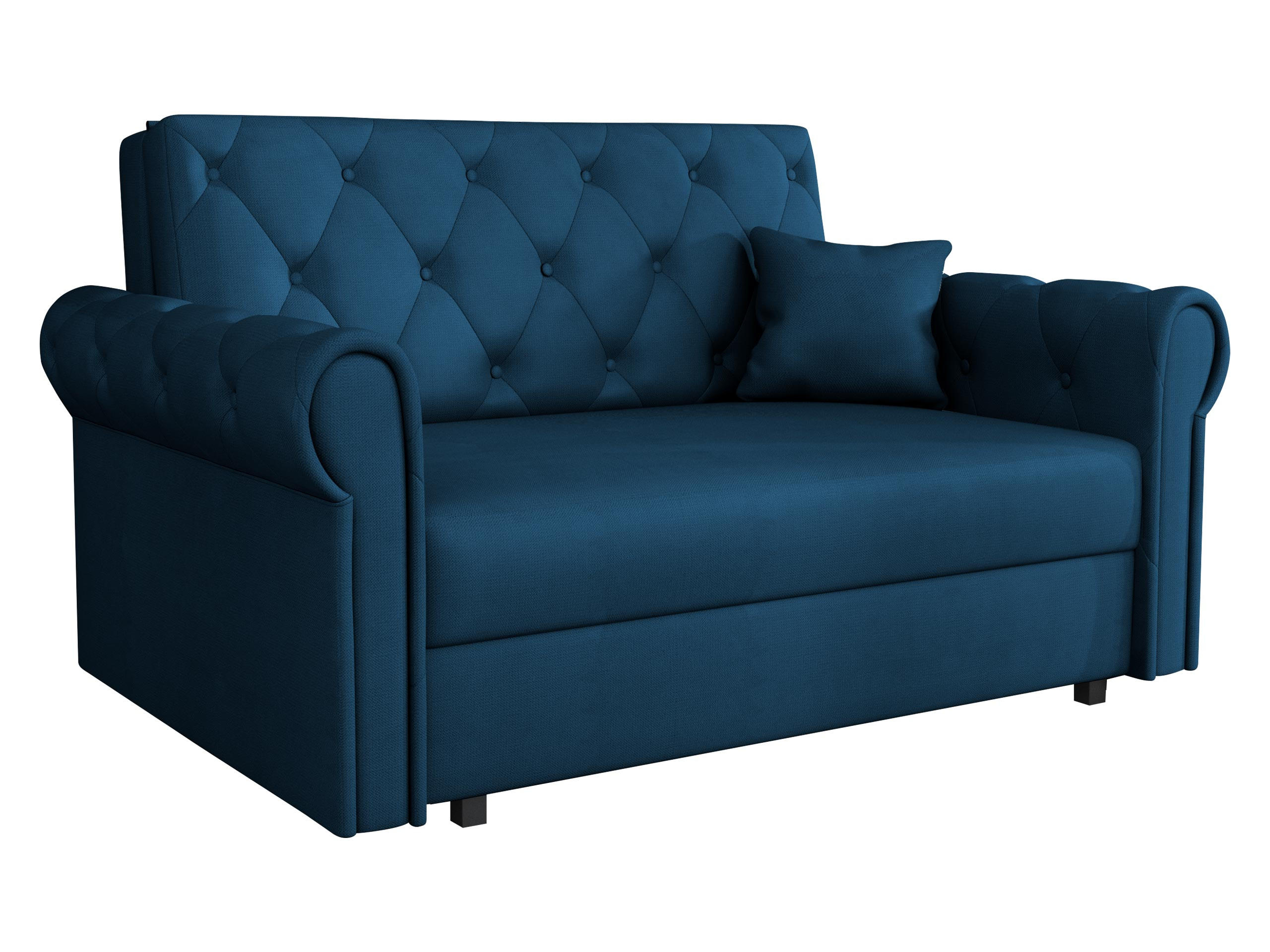SCHLAFSOFA Viva Roma II - Blau/Schwarz, Holz/Textil (148/85/98cm) - MIRJAN24