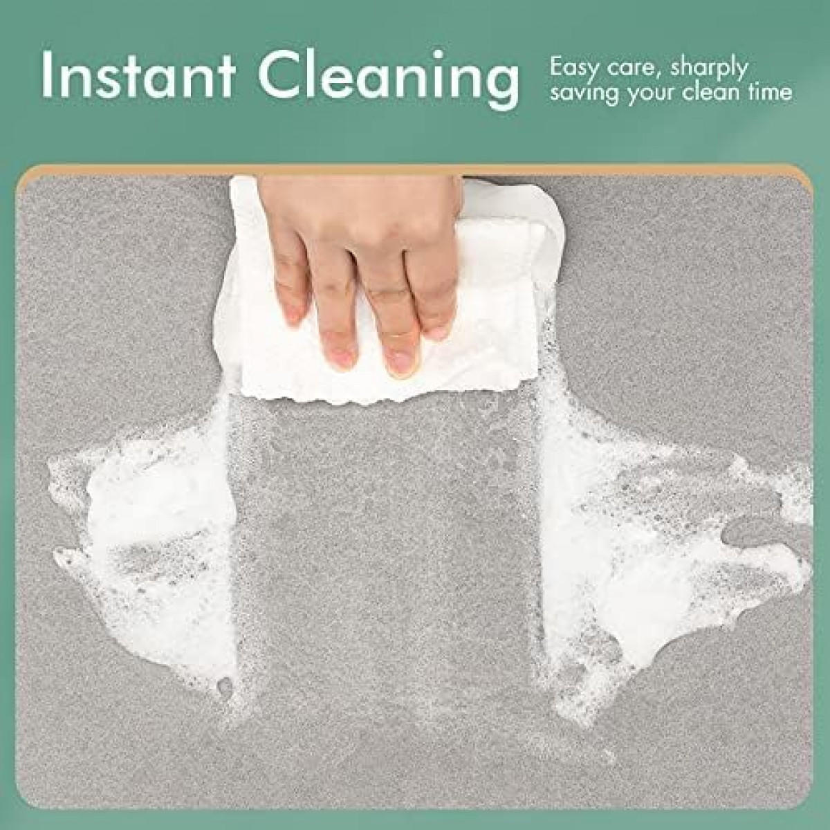 BATH MAT 50 x 80 cm Diatomeenerde schnell trocknend grau - Grau, Kunststoff (50/80cm)