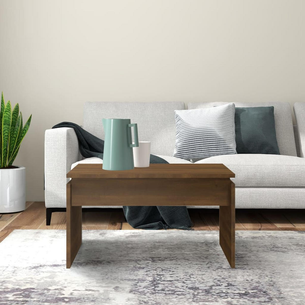 COUCHTISCH Braun Eichen-Optik 68x50x38 cm Holzwerkstoff - Braun, Holzwerkstoff (68/50/38cm) - furnicato