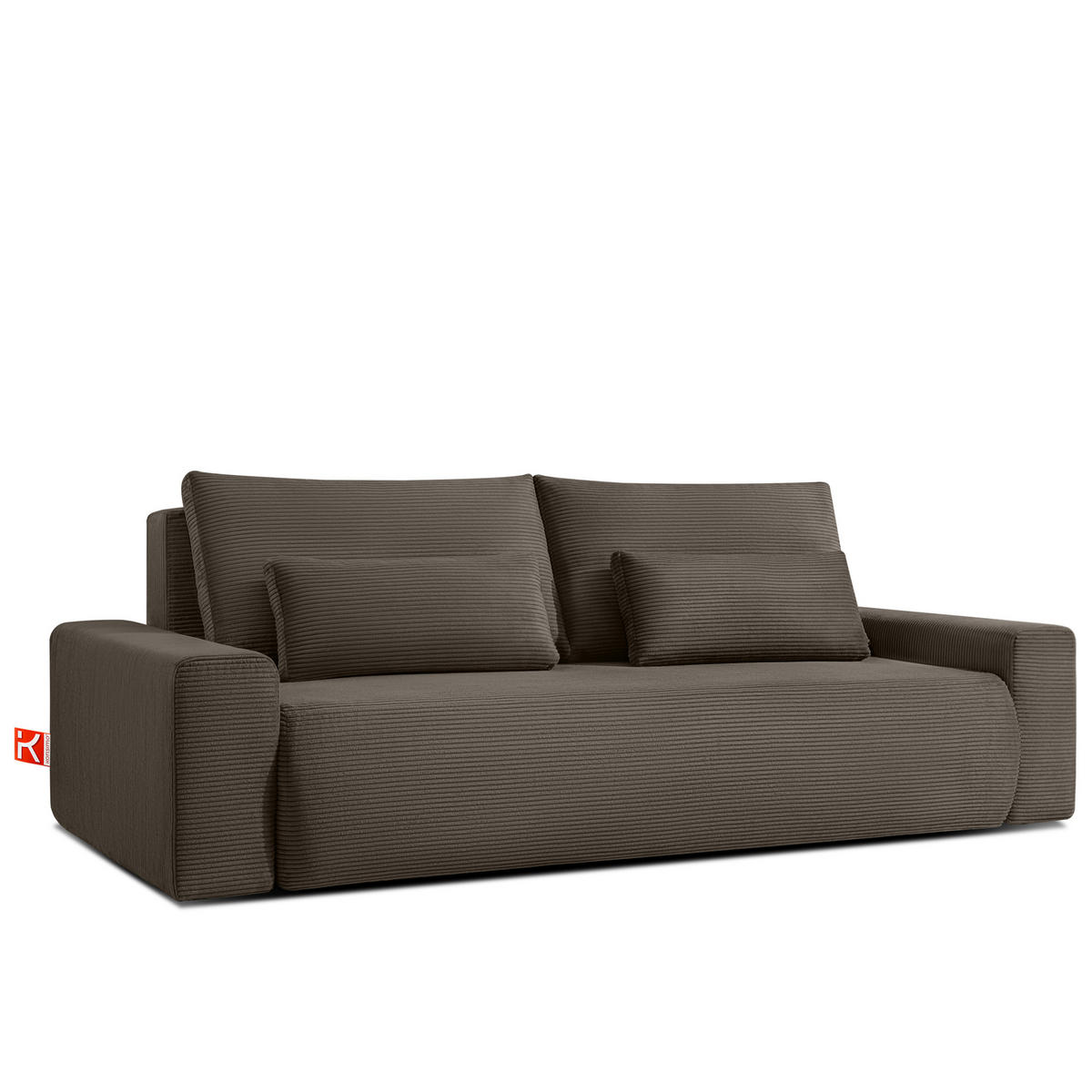 3-SITZER SCHLAFSOFA MOLLIS, Corduroy, Braun - Braun, Holz/Holzwerkstoff (250/93/108cm) - KONSIMO®