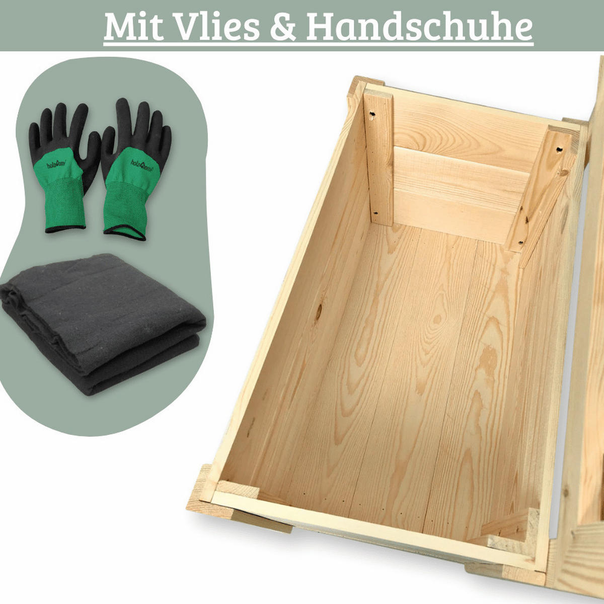 PFLANZKASTEN mit Rankgitter THIO Inkl. Vlies 58cm Breit - Braun, Holz (58/104/34cm) - DELUKE